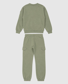 C.P. Company Children's green tracksuit with logo print CUK009LCA7628