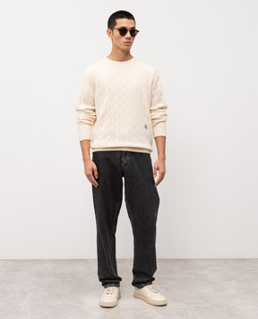 Sporty & Rich White cashmere and wool sweater WS08765302WH37