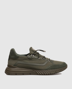 Stefano Ricci Khaki sneakers with logo UV689G2402TSDPWY
