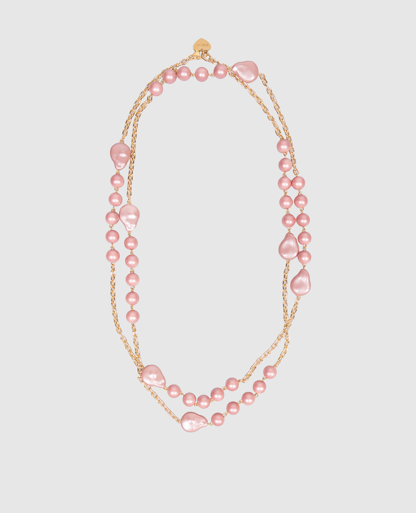 

Pink chain necklace with beads Dolman Bijoux