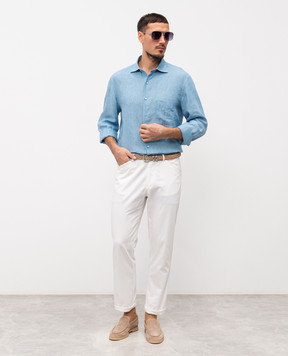 Stefano Ricci Blue linen shirt MC007893BX2922