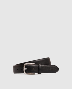 Enrico Mandelli Black leather belt MDL0017506