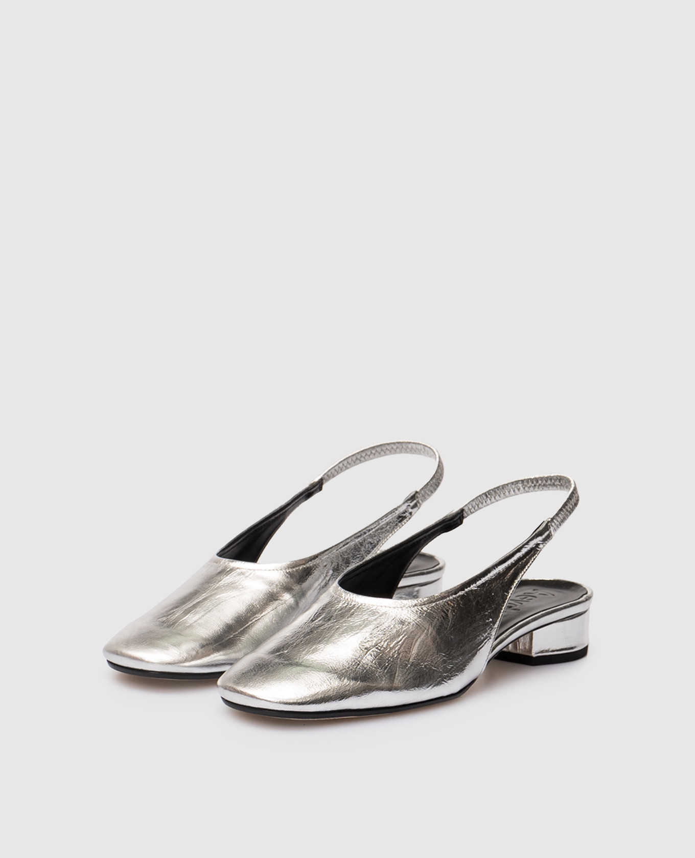 

Dua silver leather slingbacks Aeyde