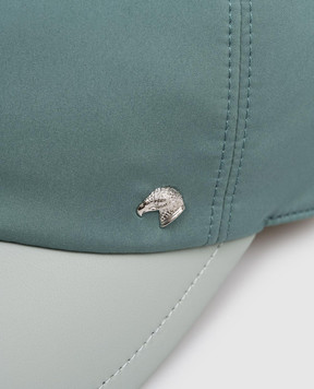 Stefano Ricci Children's green combination cap with emblem YCV61NV15EPL001H