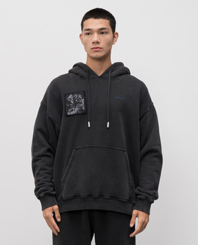 Off-White Faded Painting Gray Hoodie 44MBB085F5F00X