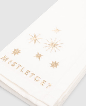 Vondels Set of white MISTLETOE linen napkins 9237000045033
