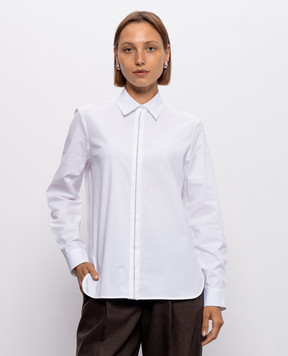 Peserico White shirt with a monil chain A0674208928