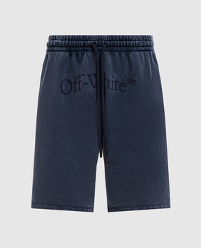 Off-White Blue shorts with logo print 44MCI013S26F005