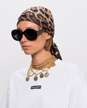 Dolce&Gabbana Leopard print silk scarf FN092RGDCF5