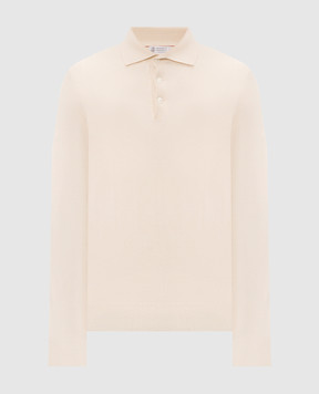 Brunello Cucinelli Beige cashmere polo shirt M2200295