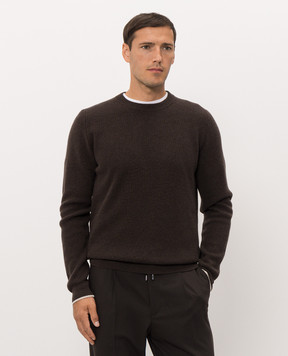 Peserico Brown wool and cashmere sweater R59548F12947E0