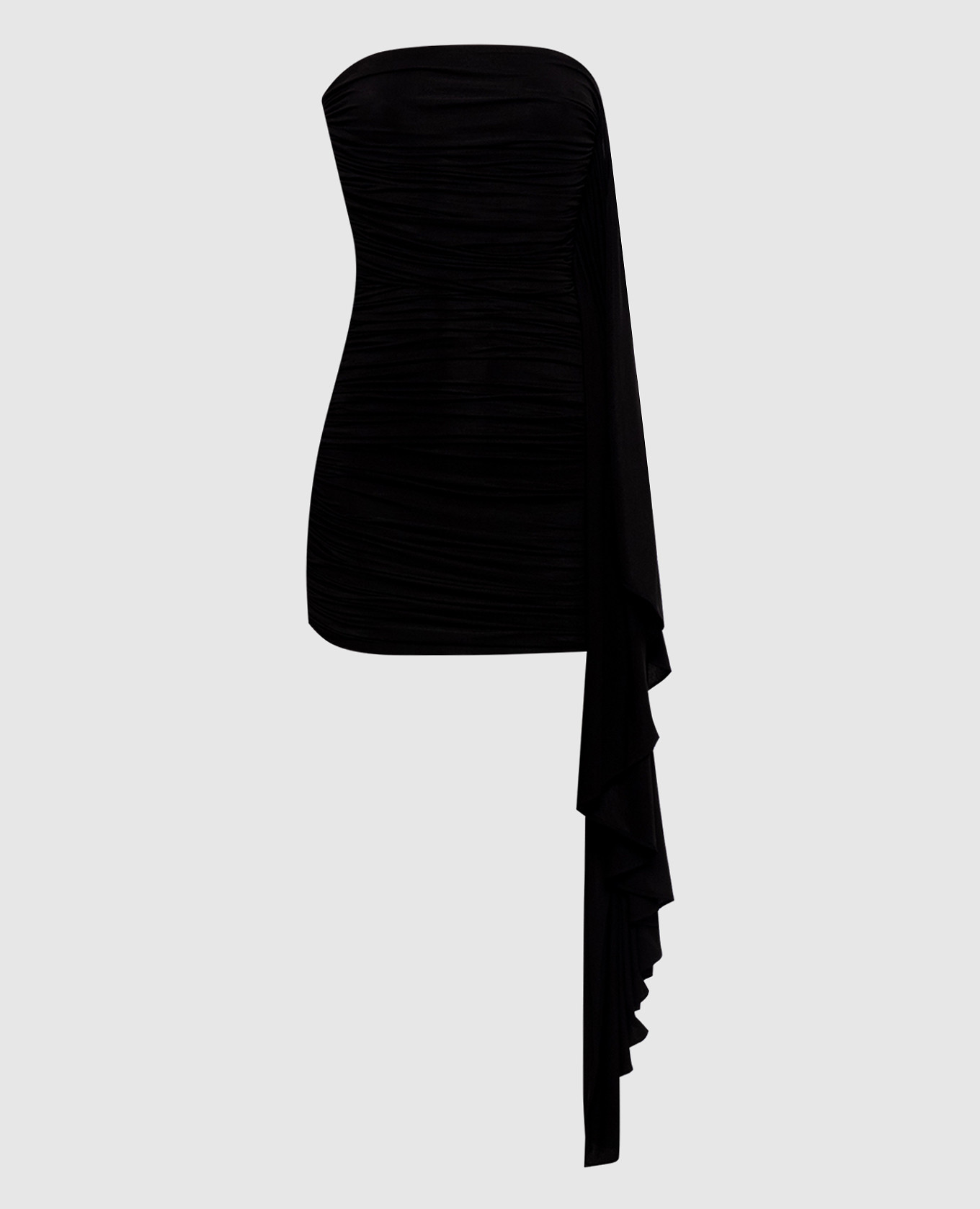 Black mini dress with drapery