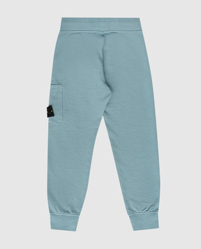 Stone Island Children's blue sweatpants with logo L1S166200003S004068