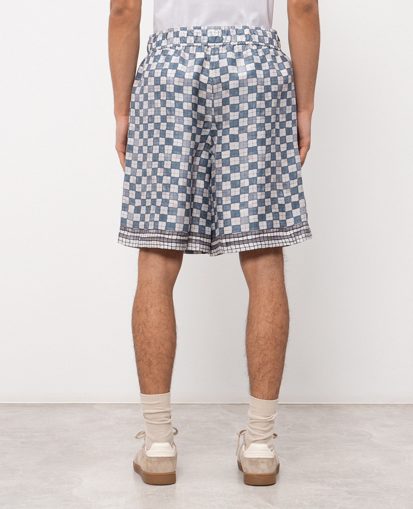 Checked silk shorts AMIRI 4