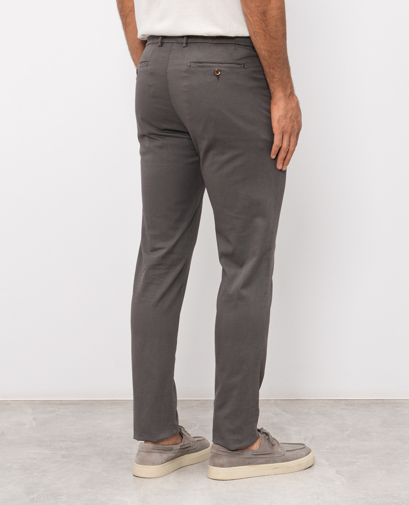 

MANU grey silk trousers Marco Pescarolo