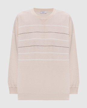 Peserico Beige jumper with monil chain A99087F149234S