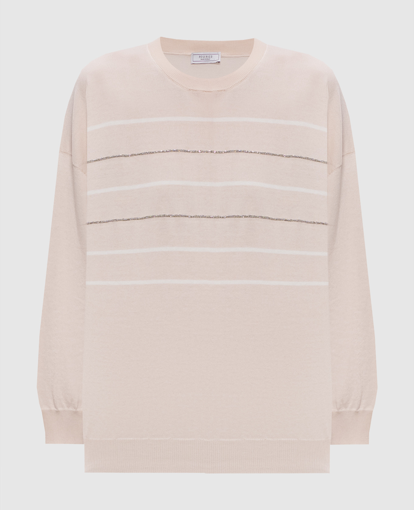 

Beige jumper with monil chain Peserico