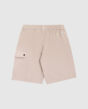 C.P. Company Children's gray shorts with logo patch CUQ00GLLC051014