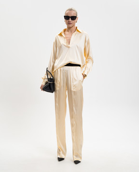 Tom Ford Yellow silk pants PAW683FAX881