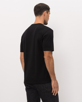Stefano Ricci Black T-shirt with embroidered logo MNH6305410803