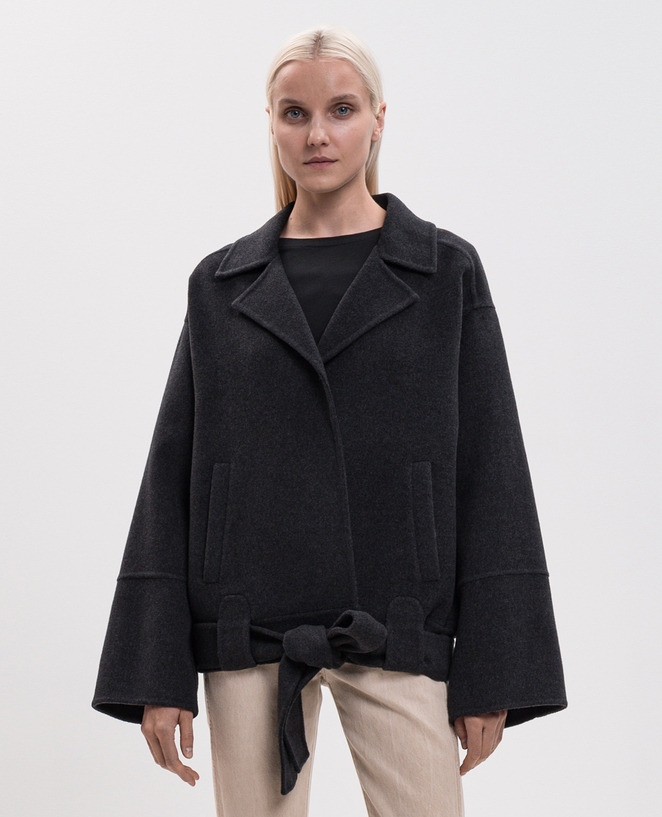 Alder gray wool coat Khaite 3