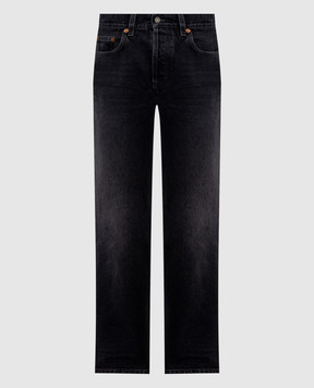 Saint Laurent Grey jeans with logo patch 827965Y27YA