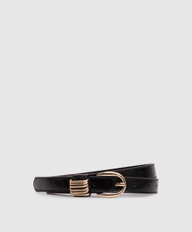 Black glossy belt