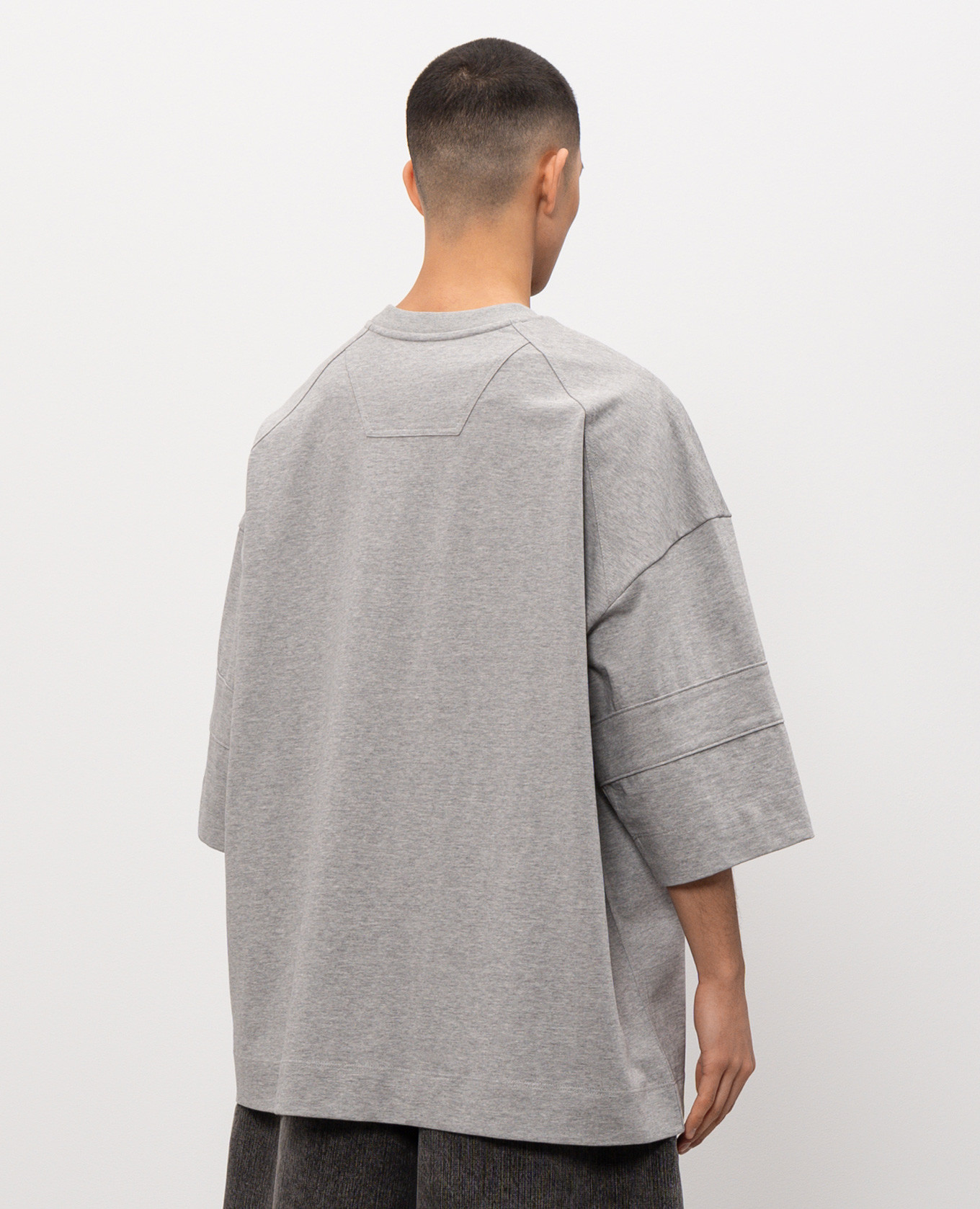 

Archive grey melange print t-shirt Juun.j