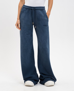 Off-White Blue sweatpants with logo 2CH022F25FLE002