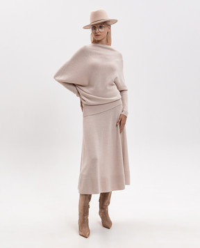 Agnona Beige cashmere asymmetric sweater K5100584K080Q