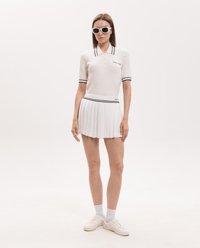 Sporty & Rich Abigail pleated skirt in ivory SK01275326WH37