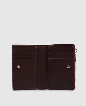 Off-White Jitney Quote Burgundy Leather Wallet OWWNC02F26LT01