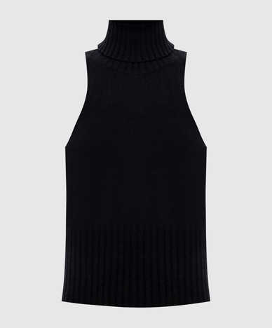 Black wool top