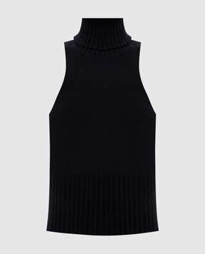 Solotre Black wool top M3AC0002