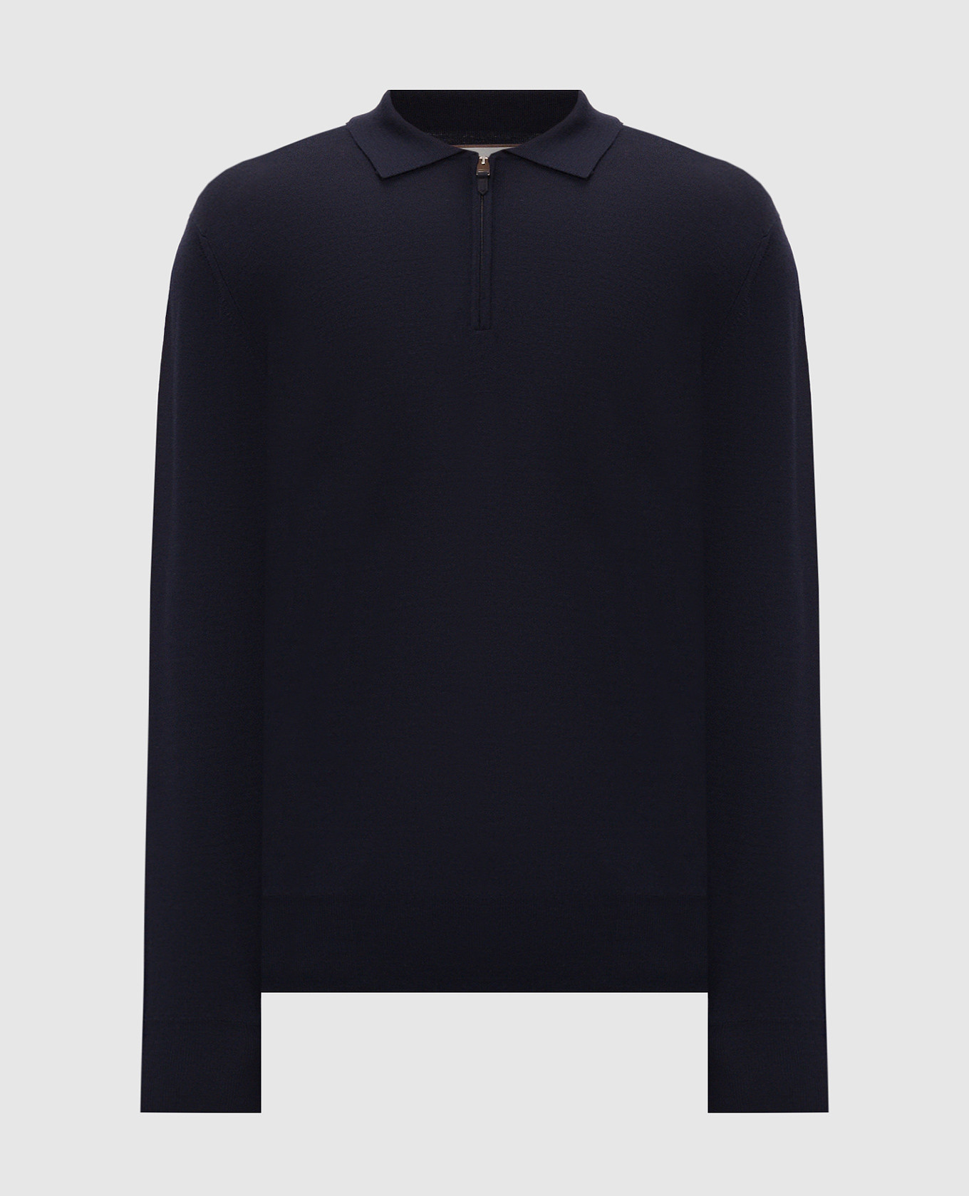 Blue wool polo shirt