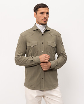 Brunello Cucinelli Khaki shirt ME8546666P