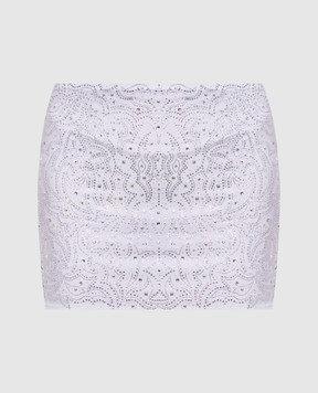 Venuja White beach mini skirt with crystals SK002A