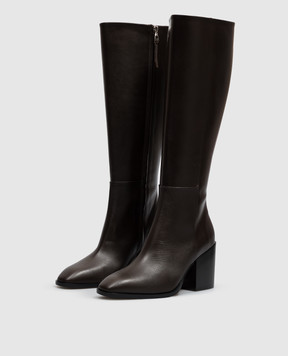 Aeyde Teresa brown leather boots KBLPLS75BL0221953001