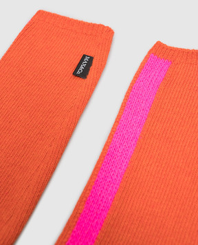 Max & Co Orange mittens-sleeves with wool and cashmere MCLTENORE