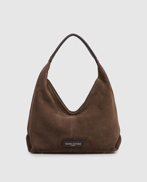 Gianni Notaro Brown suede hobo bag SUEDE 867SUEDE