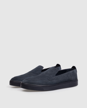 Stefano Ricci Blue suede slip-ons UV50G2391SDP