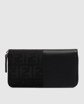 Fendi Black combination wallet with monogram pattern 7M0210B139