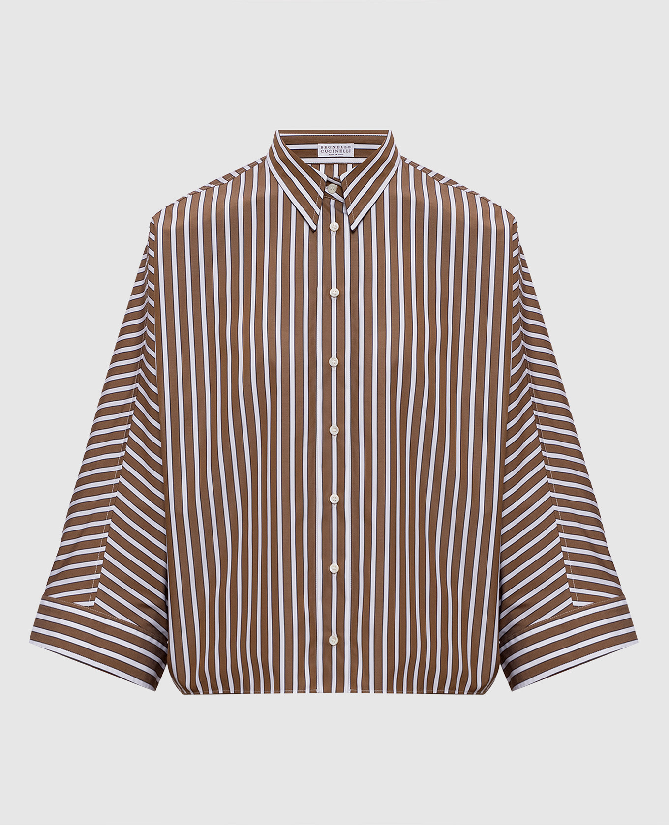 

Brown striped shirt Brunello Cucinelli