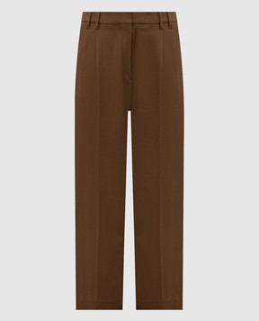 Brunello Cucinelli Brown pants with a monil chain MP126P8308