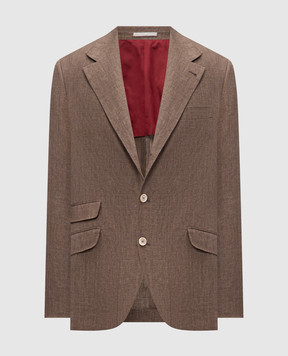 Brunello Cucinelli Brown linen jacket MB4307BWD