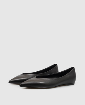 AGL Fergy black leather ballet flats FERGY