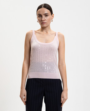 Max Mara COSETTA pink silk and wool top MSTCOSETTA