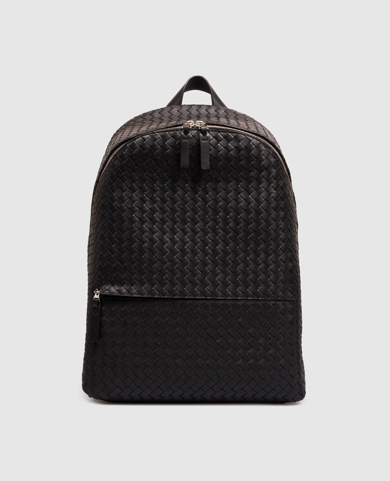 Black Intrecciato leather backpack