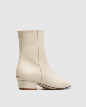 Aeyde Beige leather ankle boots Lilia AB0733002002226