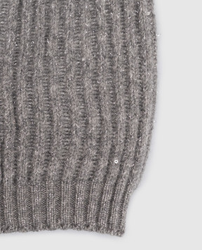 Brunello Cucinelli Children's gray hat with cashmere and wool BBMM77099C
